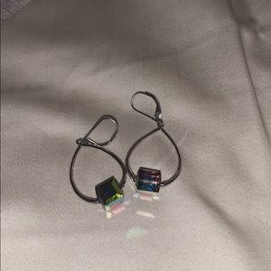 Multi color dangling earrings